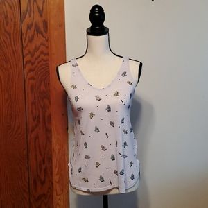 Ardene Lavender Tank With Pineapples Size XS